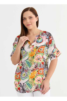بلوز صورتی زنانه یقه هفت Selen - کد 935476111