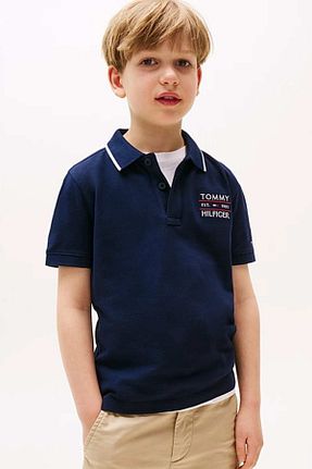 تیشرت سرمه ای بچه گانه یقه پولو Tommy Hilfiger - کد 936501179