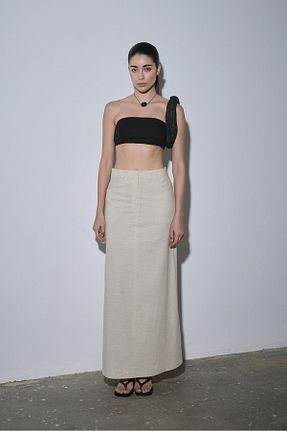 دامن صورتی زنانه کتان Suud Collection - کد 935485999
