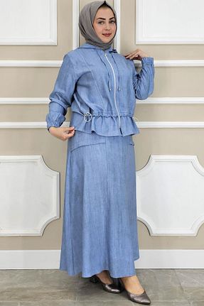 ست بالاتنه و پائین تنه حجاب آبی زنانه رگولار PYS - کد 935493261
