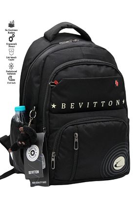 کیف مدرسه مشکی زنانه پارچه ای Bevitton - کد 822580172