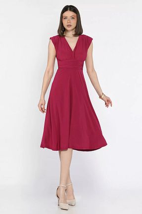 لباس بنفش زنانه بافتنی GÜLSELİ - کد 935515432