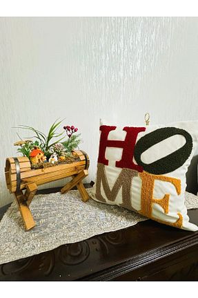 کوسن و روکش کوسن بژ کتان HD HOME COLLECTİON - کد 856024099