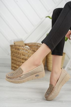 کفش پیاده روی بژ زنانه Nesil Shoes - کد 264020301
