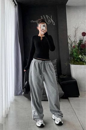 شلوار طوسی زنانه پنبه ای DEEFWEAR - کد 935550576
