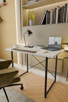 میز تحریر سفید 72 سانتی متر FurnatureDesign - کد 662670487