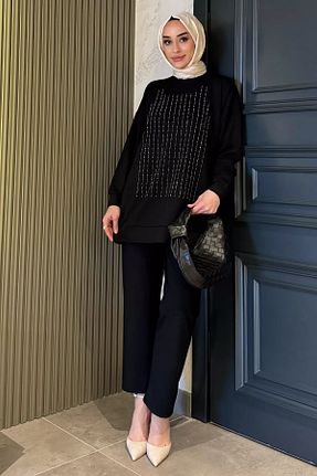 ست بالاتنه و پائین تنه حجاب مشکی زنانه رگولار Julude - کد 935544641