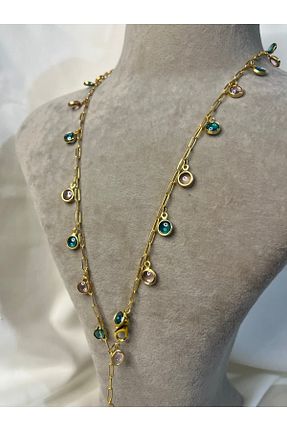 گردنبند استیل ( فولاد ) زرد زنانه Fam&Co Jewelry - کد 935508178