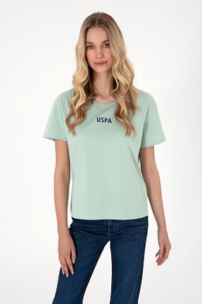 تیشرت سبز زنانه یقه دوچرخه U.S. Polo Assn. - کد 930931359