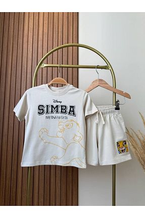 ست بالاتنه و پائین تنه نباتی بچه گانه بافت KidsSel - کد 935598801