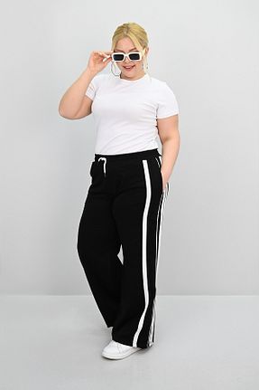 شلوار گرمکن سایز بزرگ مشکی زنانه سایز بزرگ Koza Butik - کد 935626870
