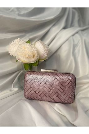 کیف مجلسی صورتی زنانه پارچه ای Detre - کد 935626767