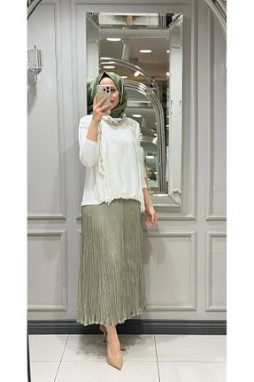 ست بالاتنه و پائین تنه نباتی زنانه بافتنی FUAT GÜRSEN - کد 935636395
