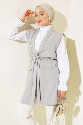 جلیقه حجاب طوسی زنانه رگولار YAZGI MODA - کد 935889673