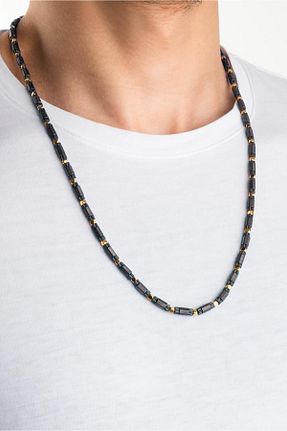 گردنبند جواهر طوسی مردانه سنگ طبیعی So Chic - کد 936619068