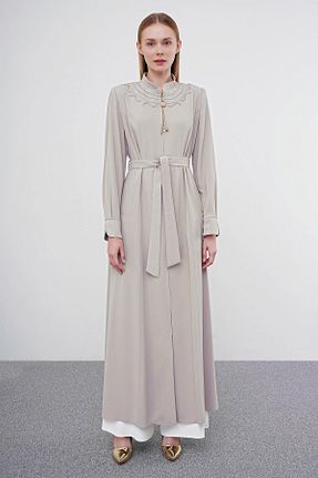 مانتو بلند حجاب طوسی زنانه Zühre - کد 935823065