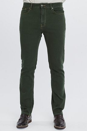 شلوار جین خاکی مردانه پاچه لوله تفنگی CEDY DENIM - کد 454545930