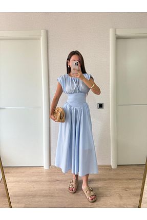 لباس آبی زنانه بافتنی FMN Collection - کد 935738371