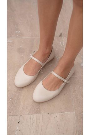 بابت بژ زنانه چرم خالص ECENİN BUTİĞİ - کد 935842259