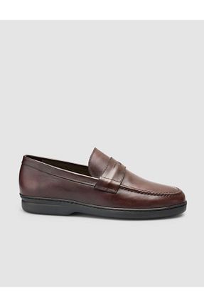 کفش لوفر قهوه ای مردانه چرم خالص Cabani - کد 935951727