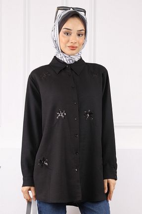 پیراهن حجاب مشکی زنانه رگولار İmajButik - کد 935822020