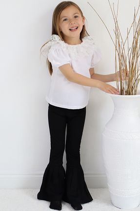 ست بالاتنه و پائین تنه سفید بچه گانه بافتنی Parla Kids - کد 729618599