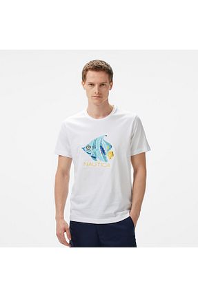 تیشرت سفید مردانه رگولار Nautica - کد 929680993
