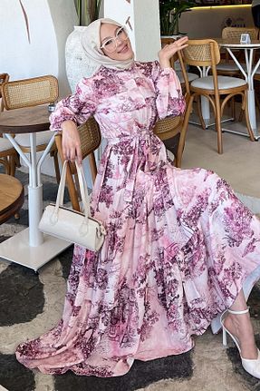 لباس حجاب زرشکی زنانه رگولار giyze - کد 935853297
