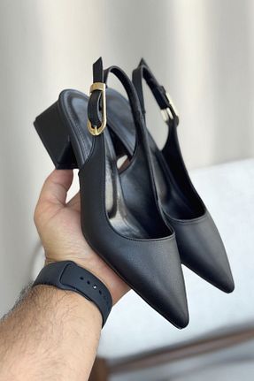 کفش پاشنه بلند کلاسیک مشکی زنانه چرم لاکی GOFFSHOES - کد 935831208