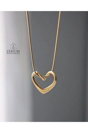 گردنبند استیل ( فولاد ) زرد زنانه استیل (فولاد) ZERİUM - کد 930107462