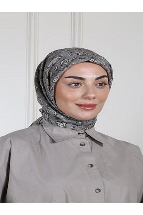 روسری طوسی پنبه ای locella - کد 935953325