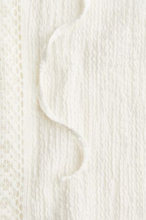 بلوز سفید زنانه اسلیم فیت H&M - کد 936590932