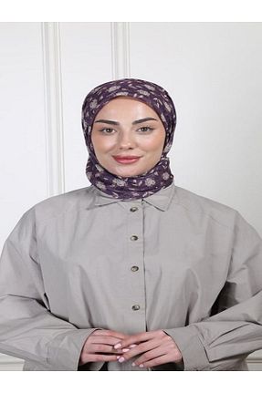 روسری بنفش پنبه ای locella - کد 935857720