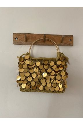 کیف دستی طلائی زنانه سایز متوسط sanatsever - کد 935906678