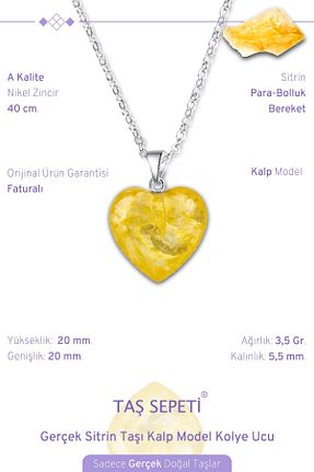 گردنبند جواهر زرد زنانه سنگ طبیعی TAŞ SEPETİ - کد 935807535