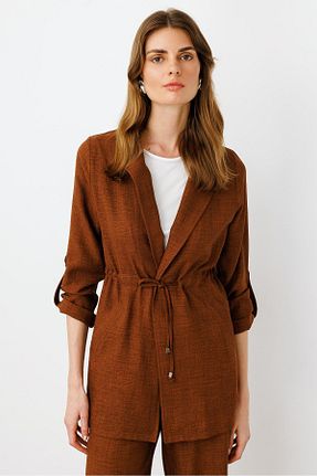 تونیک قهوه ای زنانه بافتنی Moda İlgi - کد 846626520