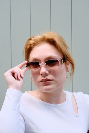 عینک آفتابی قهوه ای زنانه UV400 BAPPİR - کد 475805077