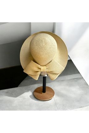 کلاه بژ زنانه حصیر Allen Accessories - کد 928654175