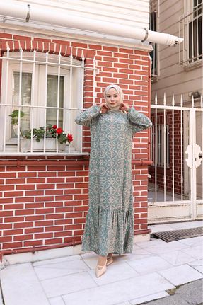 لباس حجاب سبز زنانه سایز بزرگ new ats - کد 809902531