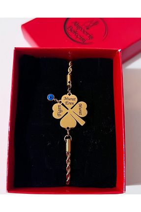 دستبند استیل (فولاد) طلائی زنانه استیل (فولاد) Alışveriş Bekçisi - کد 781558729