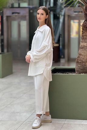 ست بالاتنه و پائین تنه نباتی زنانه بافتنی Ghisa - کد 881653516