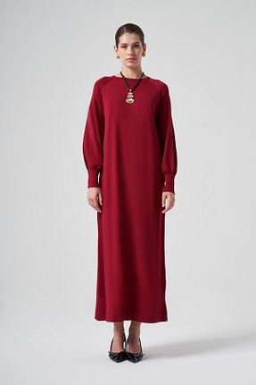 لباس حجاب زرشکی زنانه Relaxed Nuss - کد 866831827