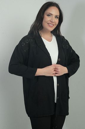 رویه سایز بزرگ مشکی زنانه ویسکون By Saygı - کد 935998425