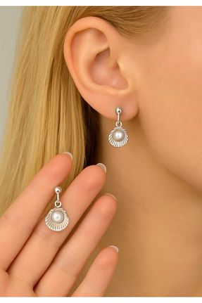 گوشواره جواهر متالیک مروارید monalisatoka - کد 935998813
