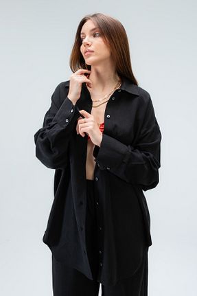 پیراهن مشکی زنانه اورسایز Tt Line - کد 936001924