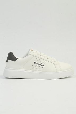کفش اسنیکر سفید زنانه بند دار Benetton - کد 936228688