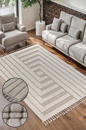 فرش بژ آنتی آلرژی SİMEREV HALI HOME CONSEPT - کد 858456717