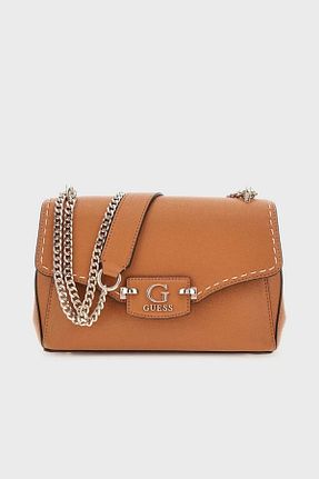 کیف دوشی طوسی زنانه پلی اورتان Guess - کد 903215871