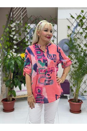 بلوز سفید زنانه طرح دار Punta Otantik - کد 936083749