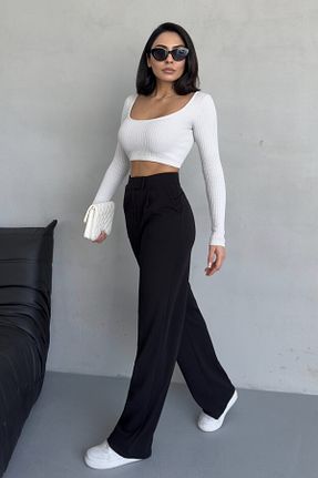 شلوار مشکی زنانه لیکرا moda armanc - کد 935325505